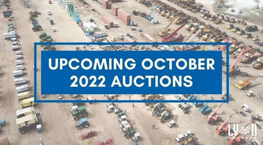 Upcoming October 2022 auctions
