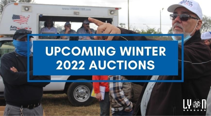 Upcoming winter 2022 auctions